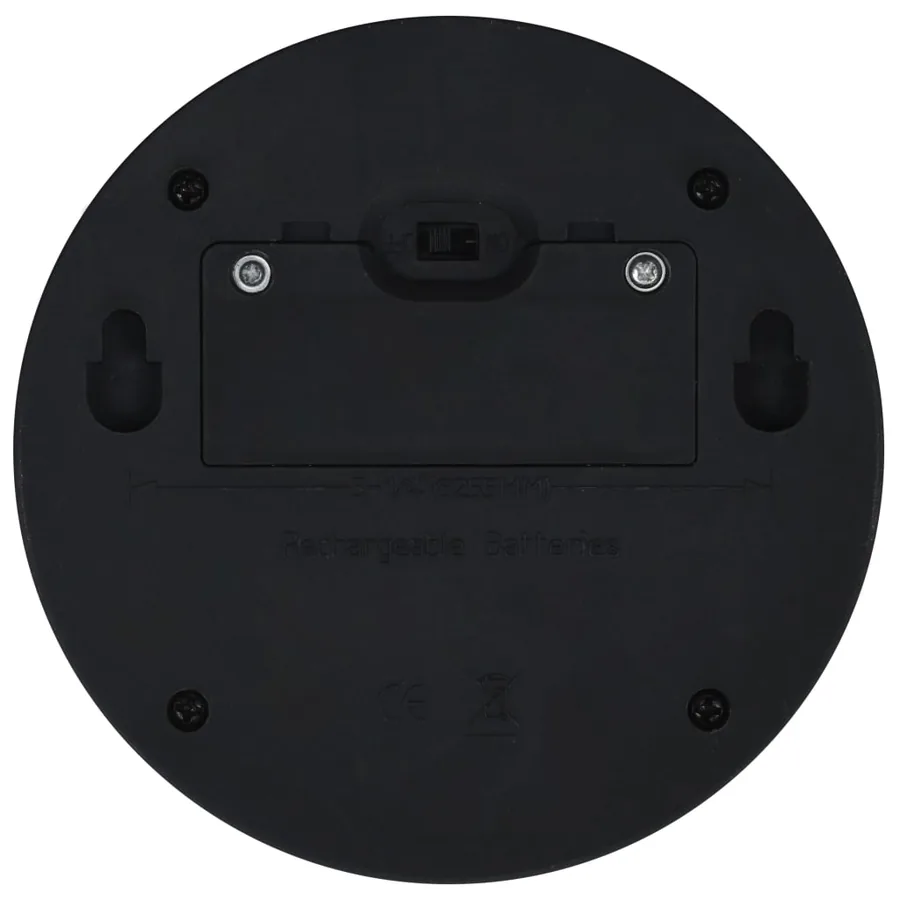 Lampe solaire murale à LED d'extérieur 12 pcs Rond Noir - 8