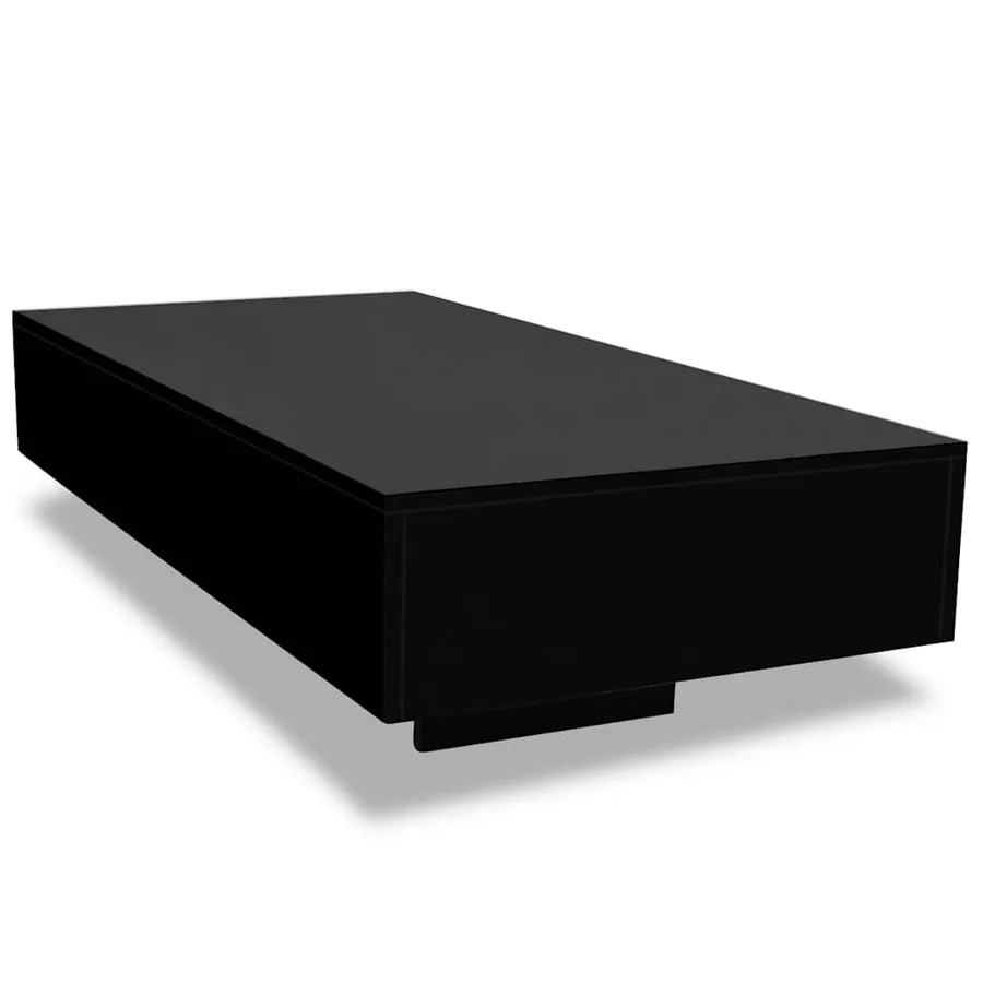 Table basse noir brillant - 2