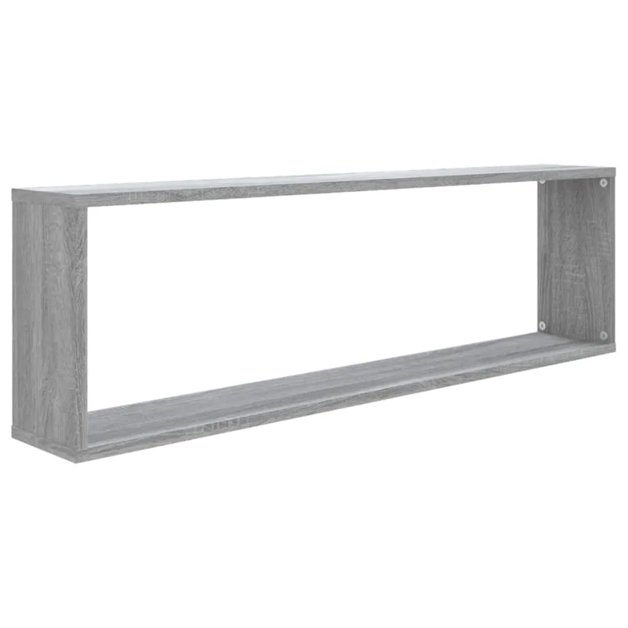 Étagères murales cube 2 pcs Sonoma gris 100x15x30 cm Bois - 5