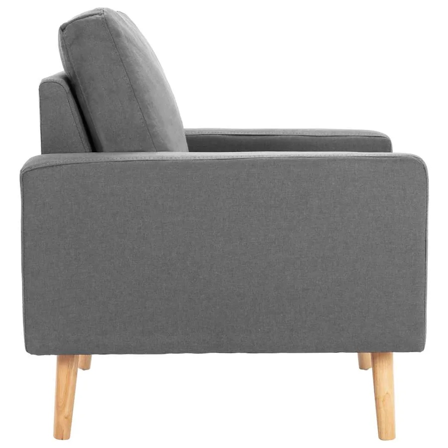 Fauteuil gris foncé tissu - 4