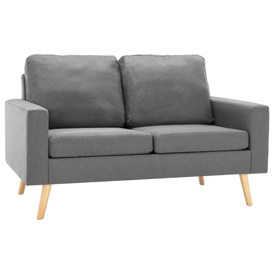 Ensemble de canapés 2 pcs Tissu Gris clair - 2