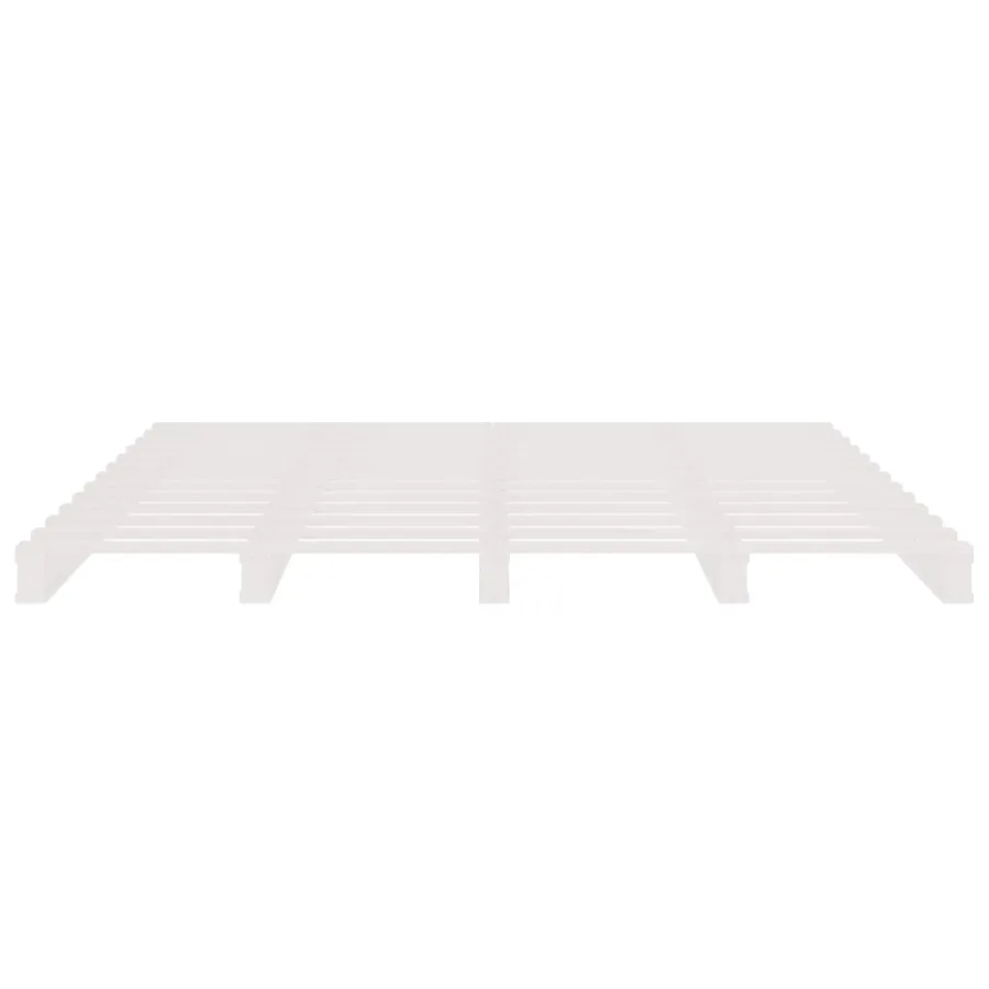 Lit de palette sans matelas blanc bois massif - 5