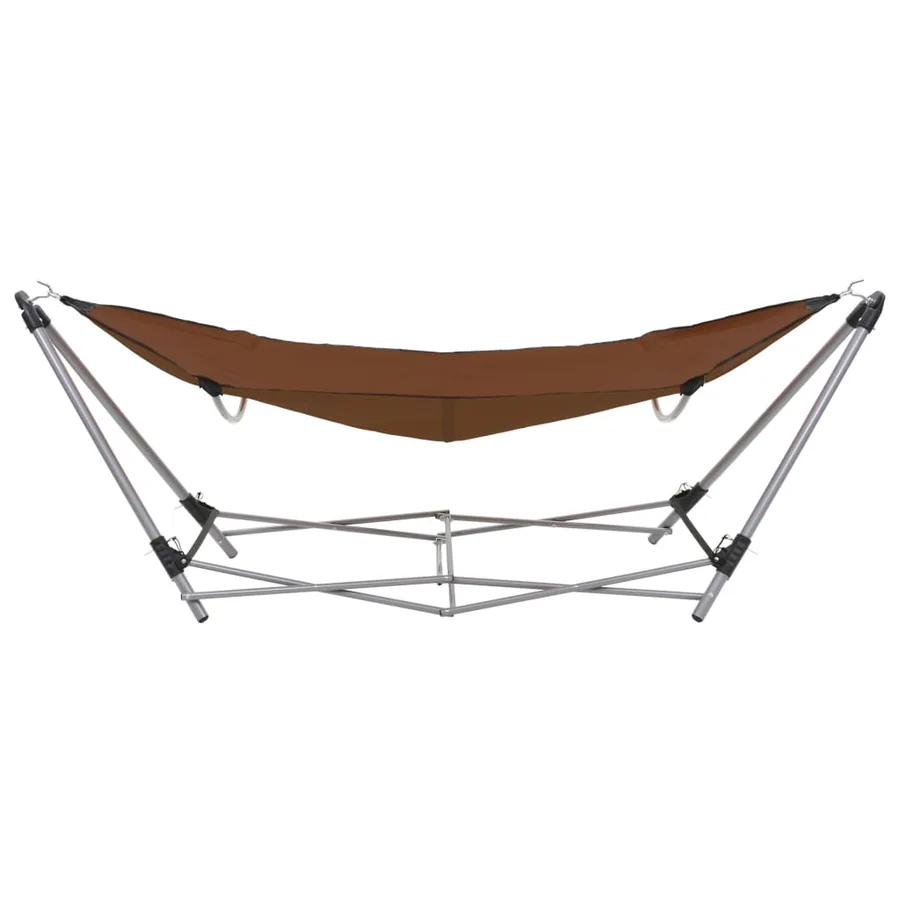 Hamac avec support pliable Marron - 3