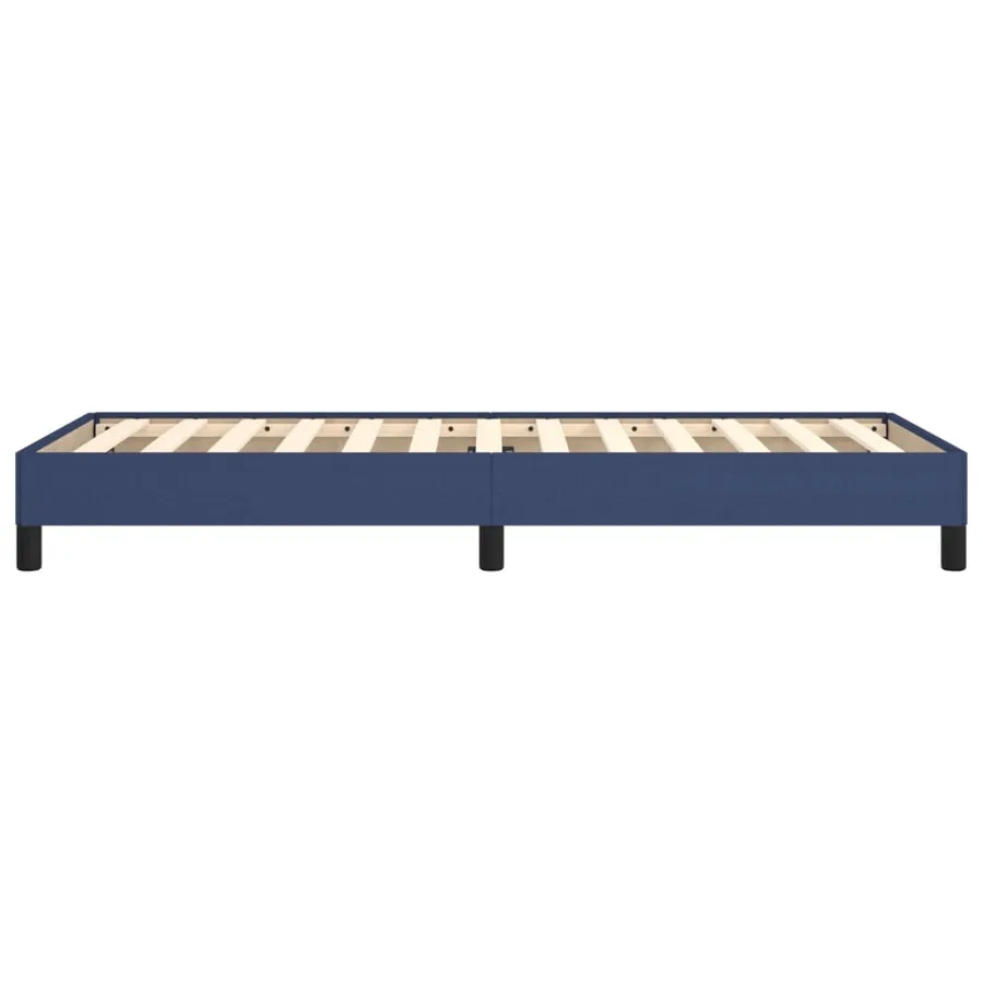 Cadre de lit sans matelas bleu 90x200 cm tissu - 6