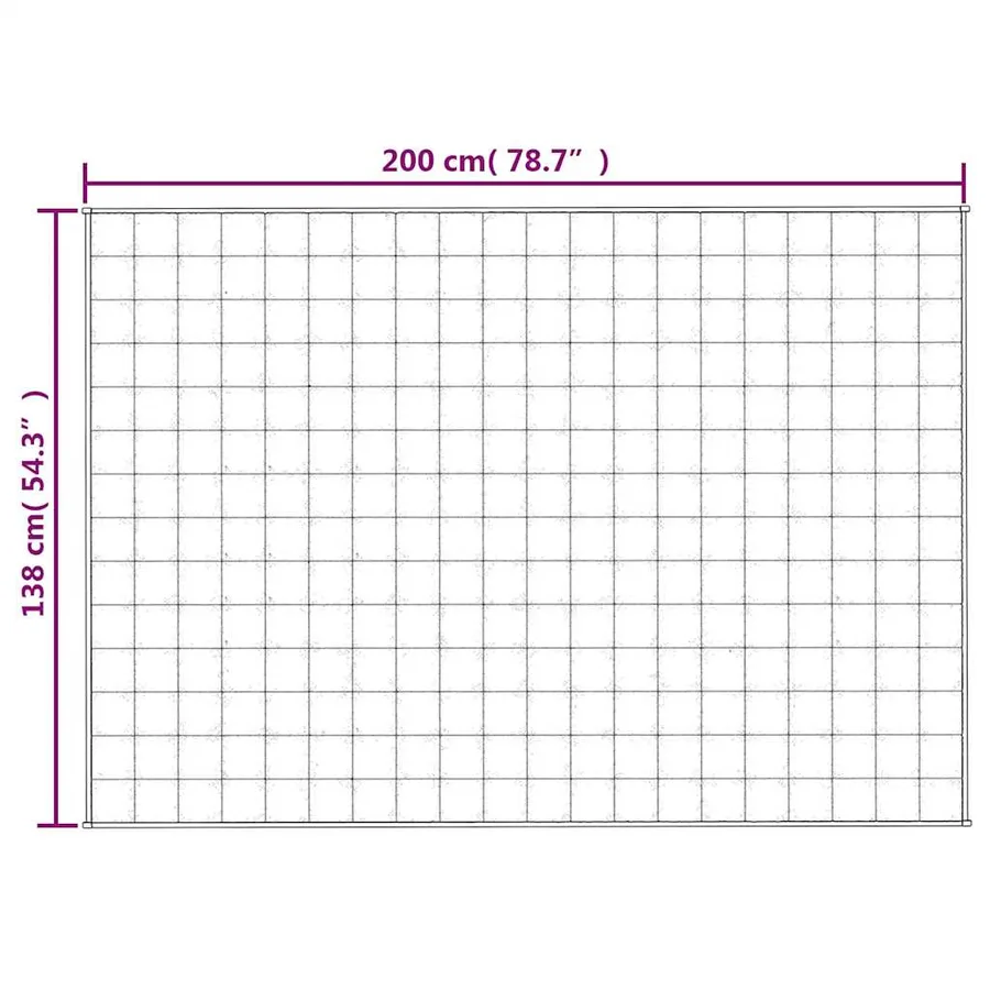 Couverture lestée Gris 138x200 cm 6 kg Tissu - 7