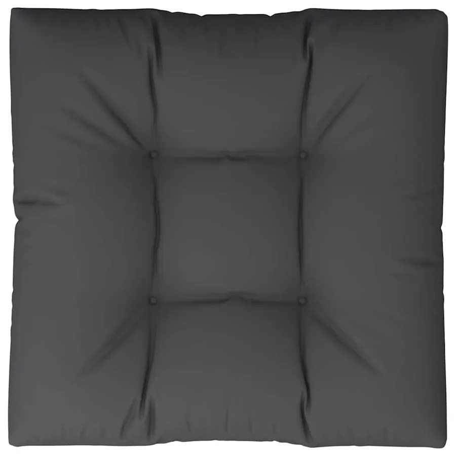 Coussin de palette noir 70x70x12 cm tissu - 6