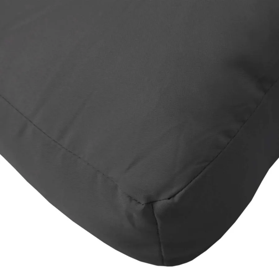 Coussin de palette noir 70x70x12 cm tissu - 8