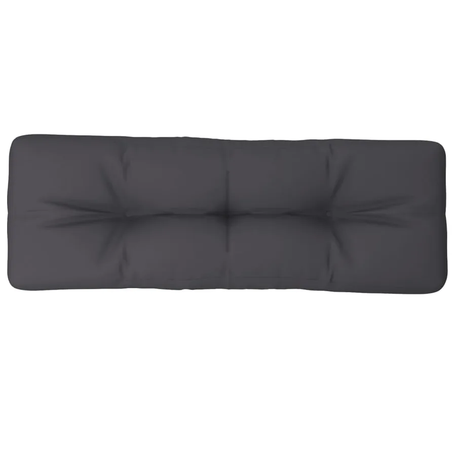 Coussin de palette anthracite 120x40x12 cm tissu - 2