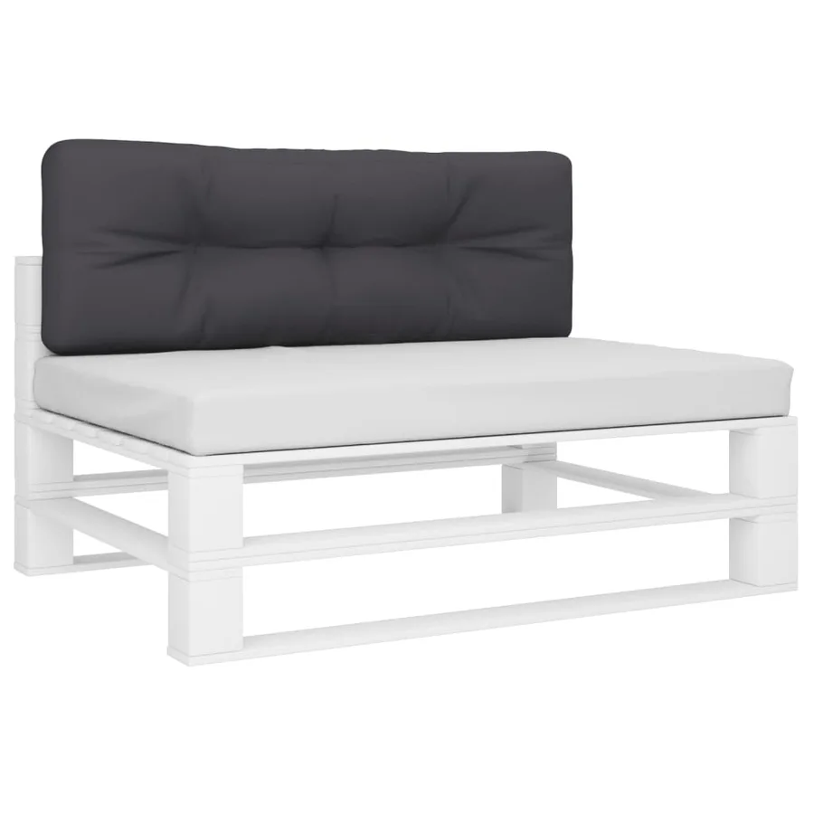 Coussin de palette anthracite 120x40x12 cm tissu - 3