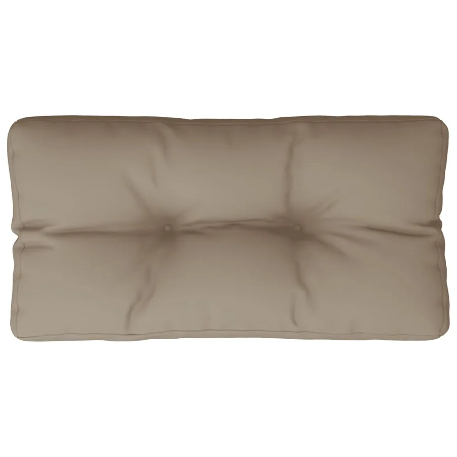 Coussin de palette taupe 80x40x12 cm tissu - 2