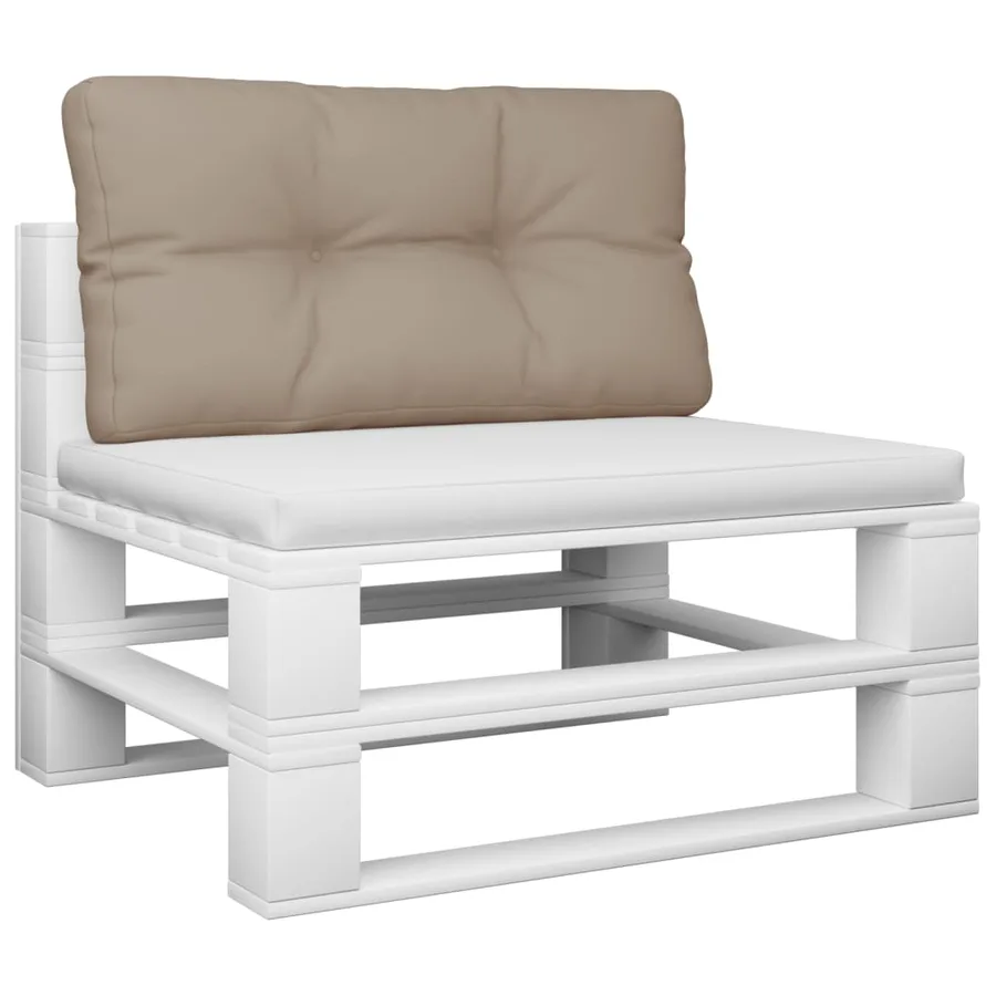 Coussin de palette taupe 80x40x12 cm tissu - 3
