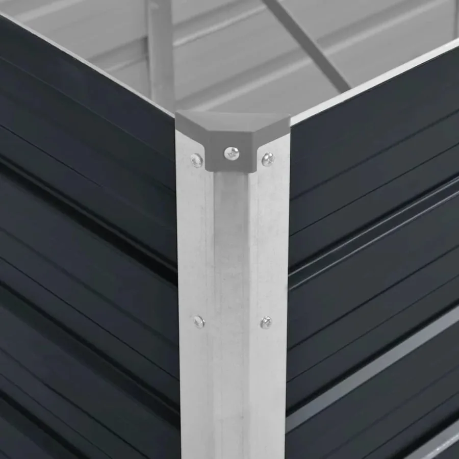 Lit surélevé de jardin Anthracite 160x40x77 cm Acier galvanisé - 7