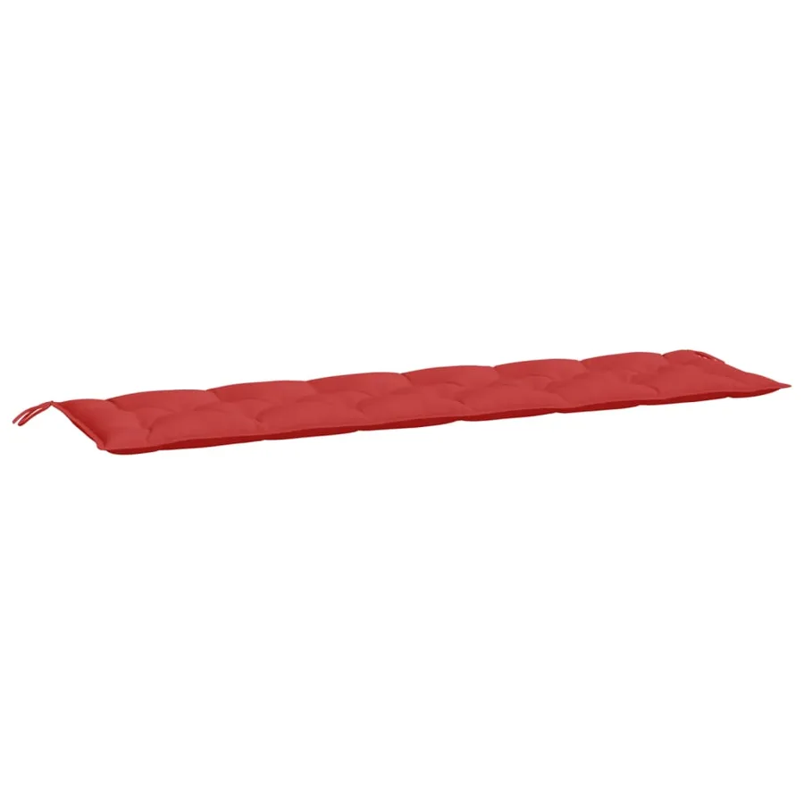 Coussin de banc de jardin rouge 200x50x7 cm tissu oxford - 2