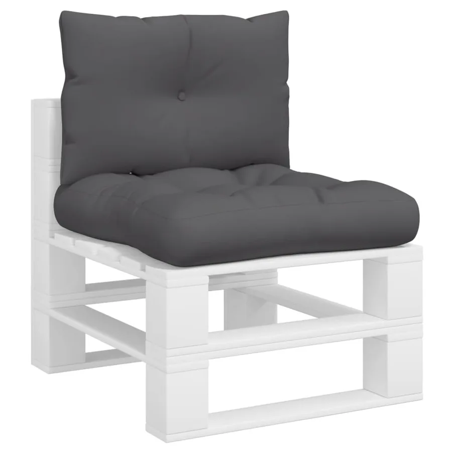 Coussins de palette lot de 2 anthracite tissu - 3
