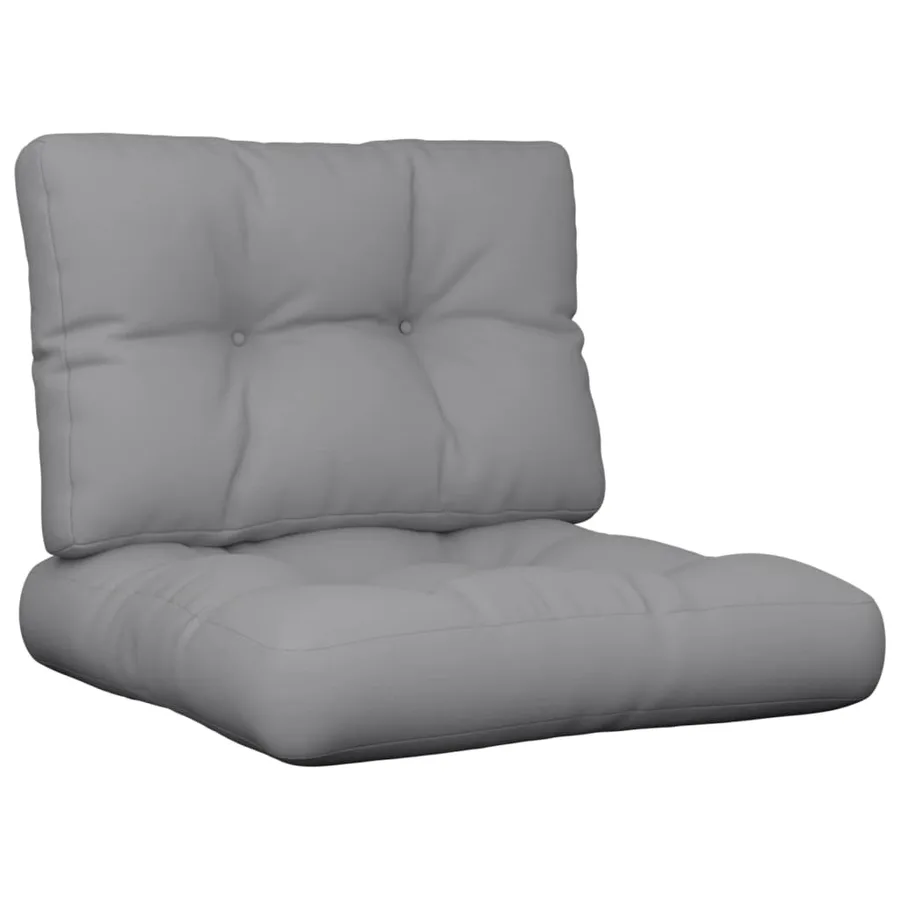 Coussins de palette lot de 2 gris tissu - 2