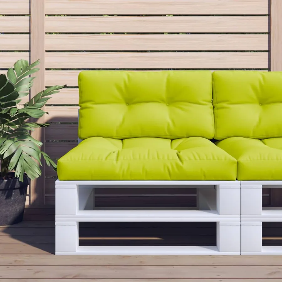 Coussin de palette vert vif 70x40x12 cm tissu