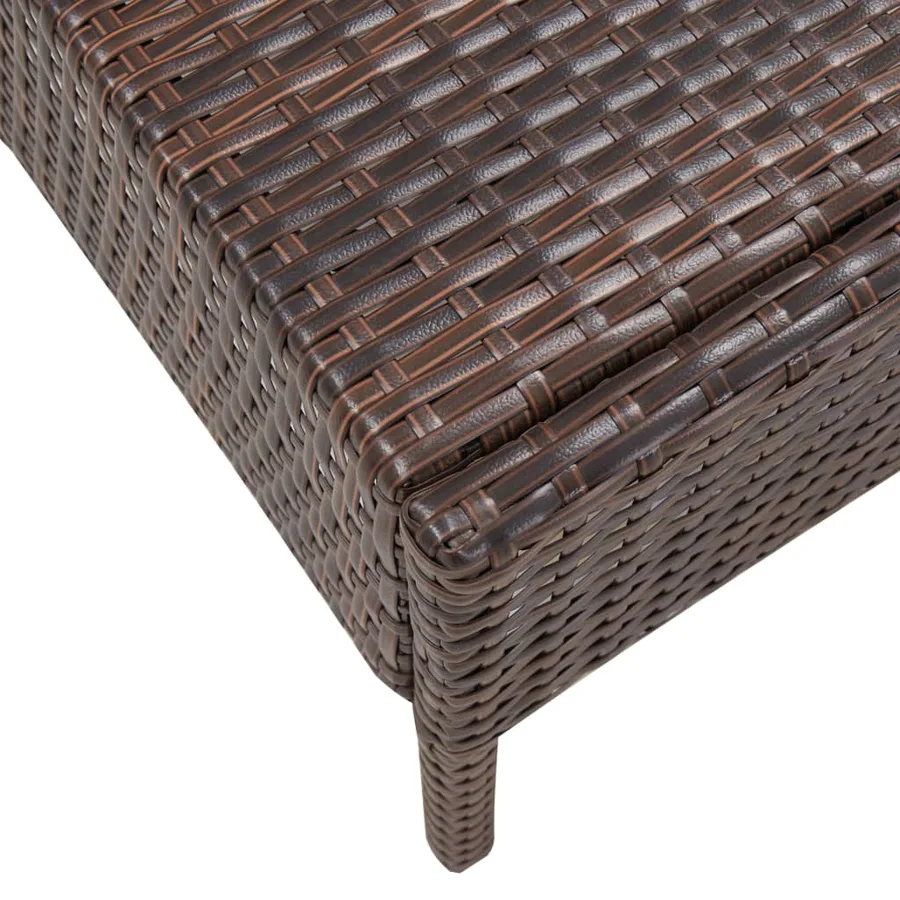 Salon de jardin 6 pcs avec coussins Résine tressée Marron - 16