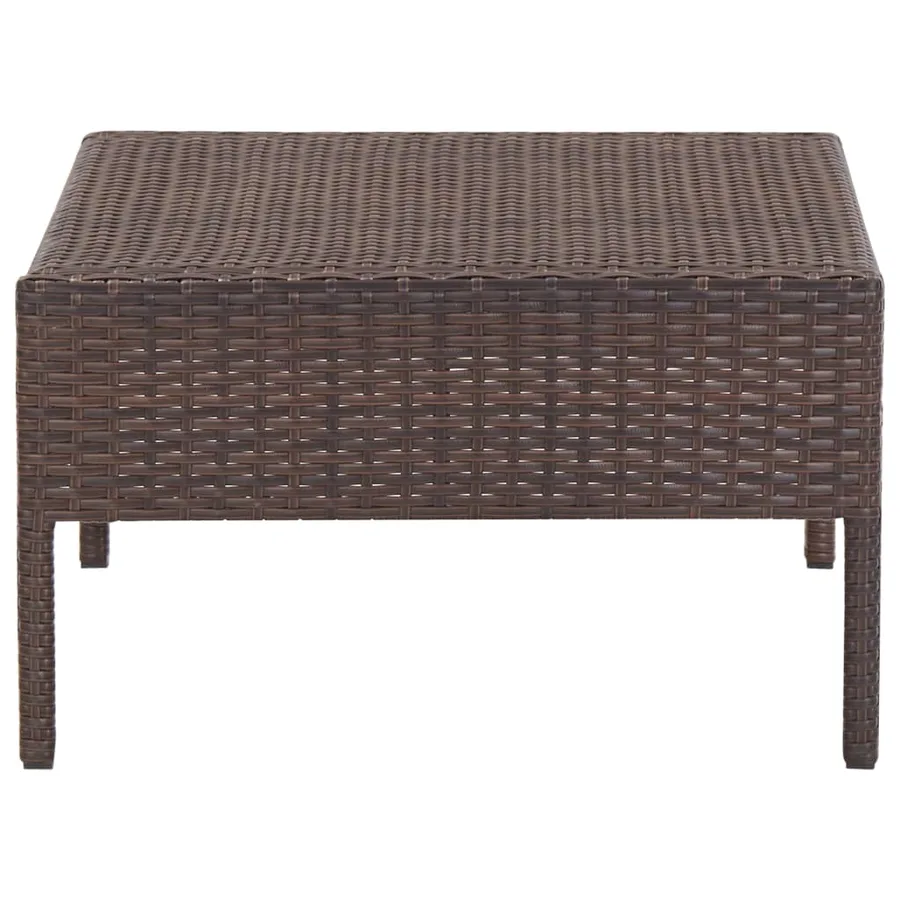 Salon de jardin 8 pcs avec coussins résine tressée marron - 15