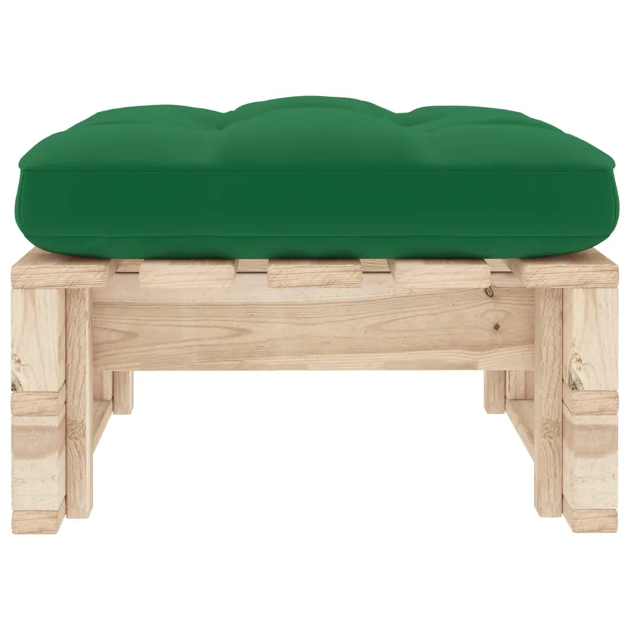 Pouf palette de jardin bois de pin imprégné - 4