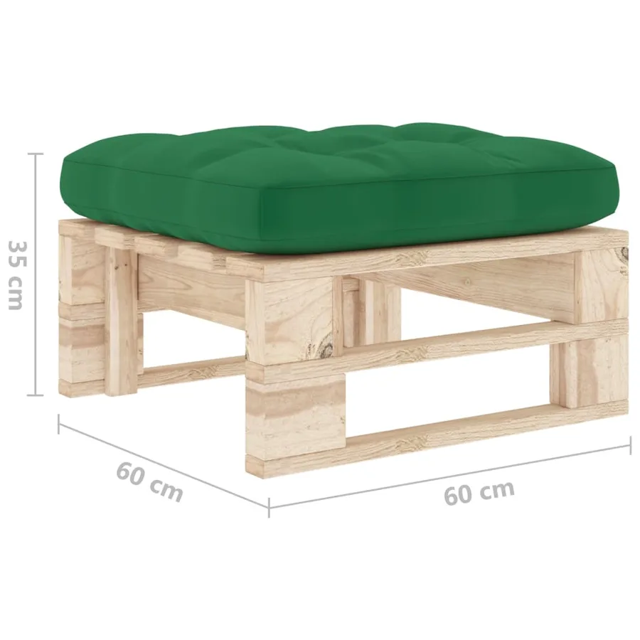 Pouf palette de jardin bois de pin imprégné - 5