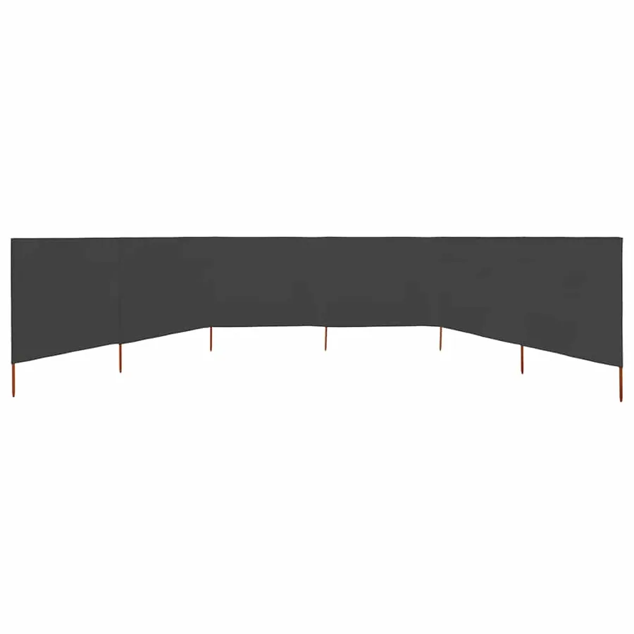 Paravent 6 panneaux Tissu 800 x 120 cm Anthracite - 3