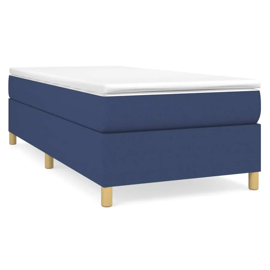 Sommier à lattes de lit avec matelas Bleu 90x200 cm Tissu - 2