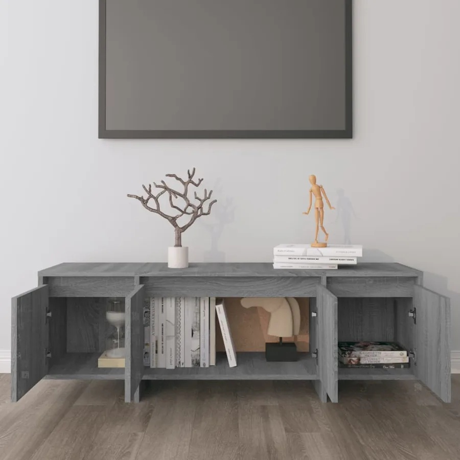 Meuble TV Sonoma gris 120x30x40,5 cm Bois d'ingénierie - 3
