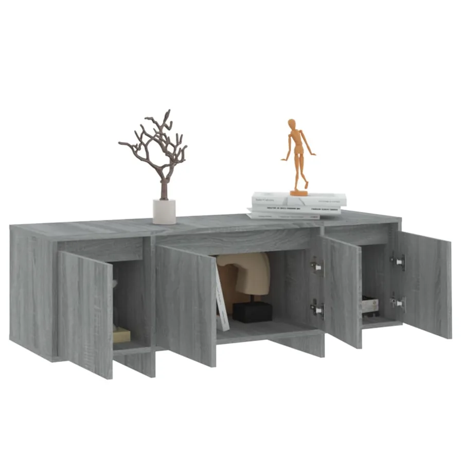 Meuble TV Sonoma gris 120x30x40,5 cm Bois d'ingénierie - 5