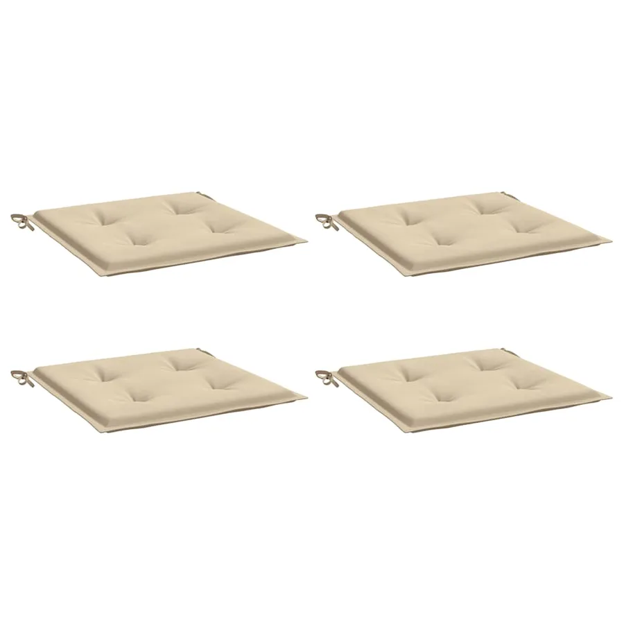 Coussins de chaise jardin lot de 4 beige 50x50x4cm tissu oxford - 3