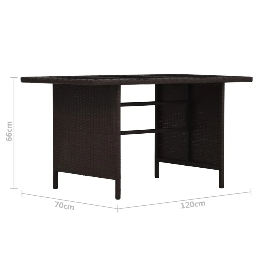 Salon de jardin 3 pcs avec coussins Résine tressée Marron - 12