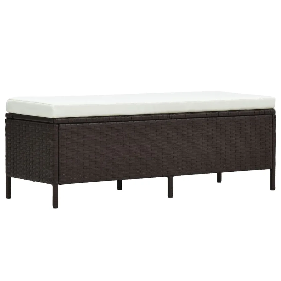 Salon de jardin 3 pcs avec coussins Résine tressée Marron - 4