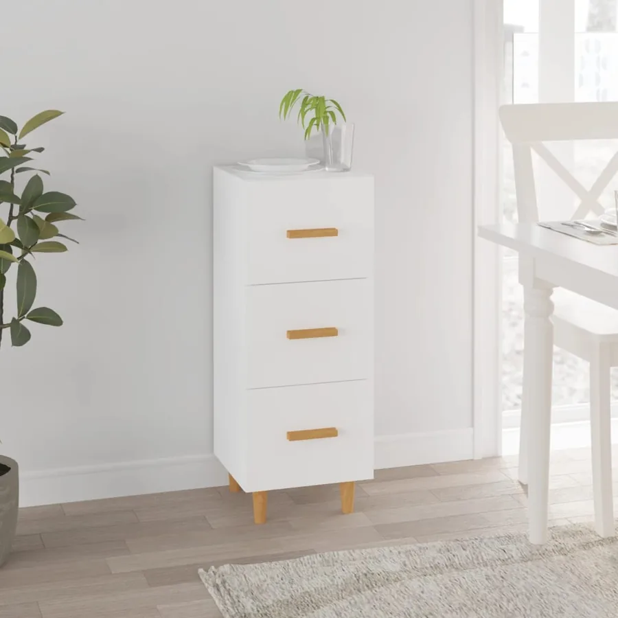 Buffet blanc 34,5x34x90 cm bois d'ingénierie
