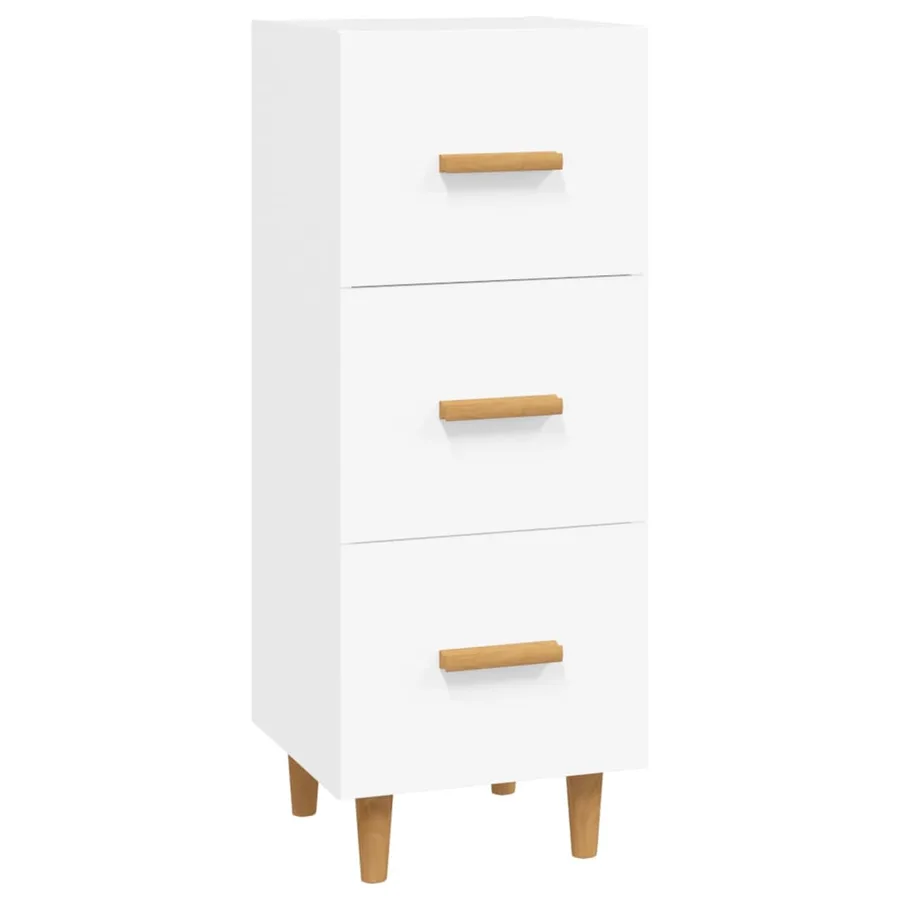 Buffet blanc 34,5x34x90 cm bois d'ingénierie - 2