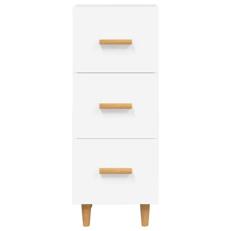 Buffet blanc 34,5x34x90 cm bois d'ingénierie - 5