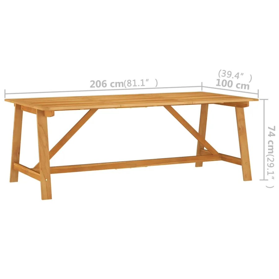 Ensemble à manger de jardin 9 pcs Marron - 10