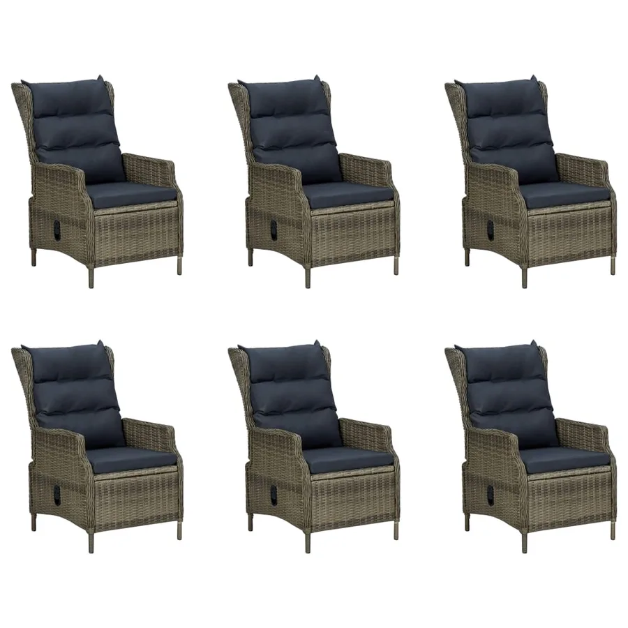 Ensemble à manger de jardin 9 pcs Marron - 4