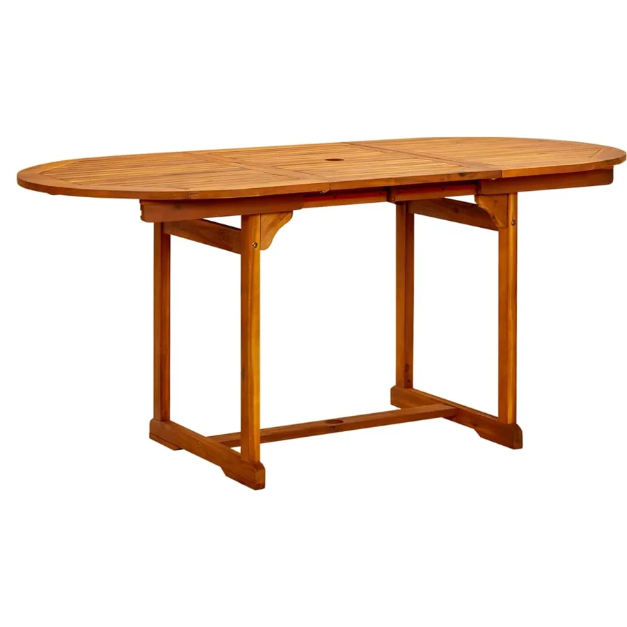 Ensemble à manger de jardin 5 pcs Bois d'acacia massif 120-170 cm - 4