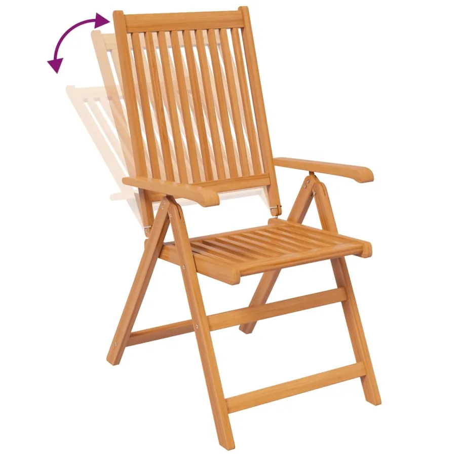 Ensemble à manger de jardin 5 pcs Bois d'acacia massif 120-170 cm - 8