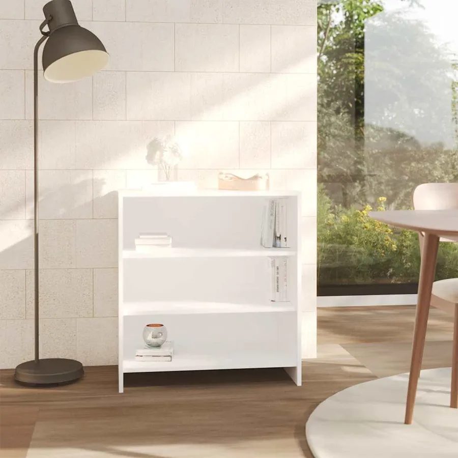 Buffet Blanc 70x40,5x75 cm Bois d'ingénierie - 3