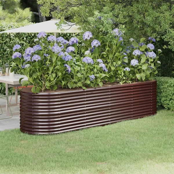 Lit surélevé de jardin Acier galvanisé marron