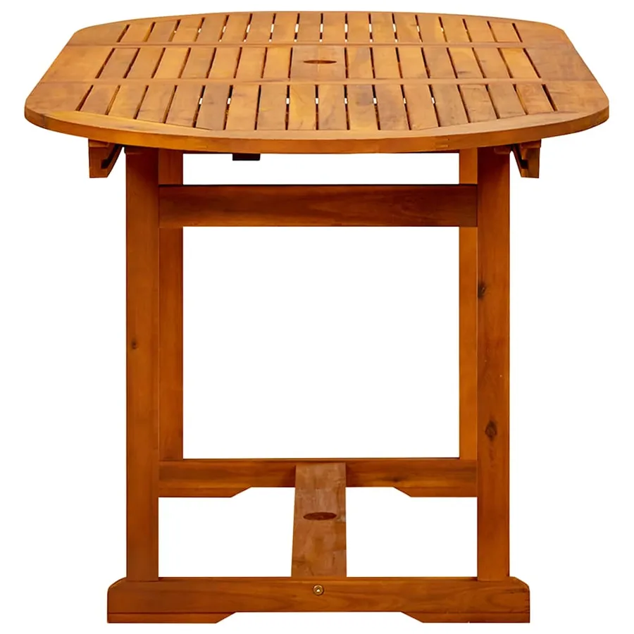 Table à dîner de jardin (120-170)x80x75 cm Bois d'acacia massif - 6