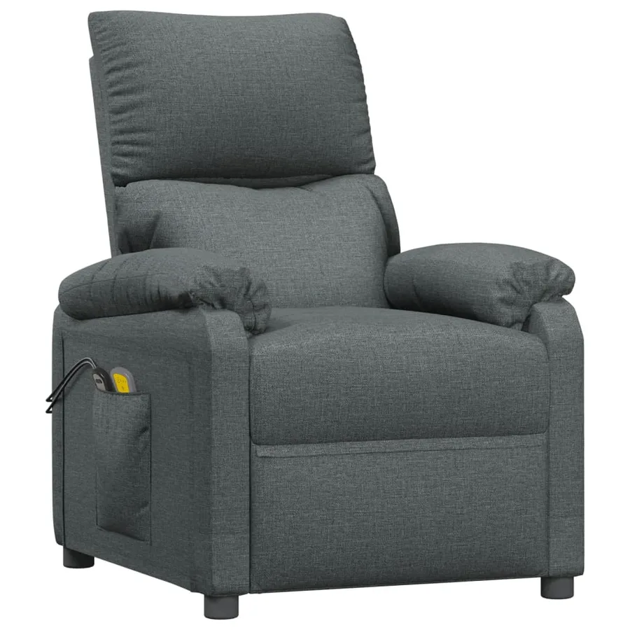 Fauteuil électrique de massage Gris foncé Tissu - 3