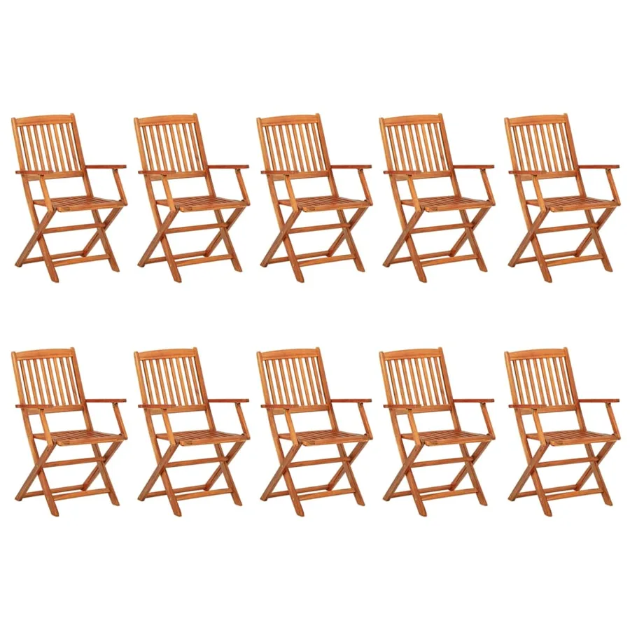 Ensemble à manger de jardin 11 pcs 220x90x75 cm bois d'acacia - 3