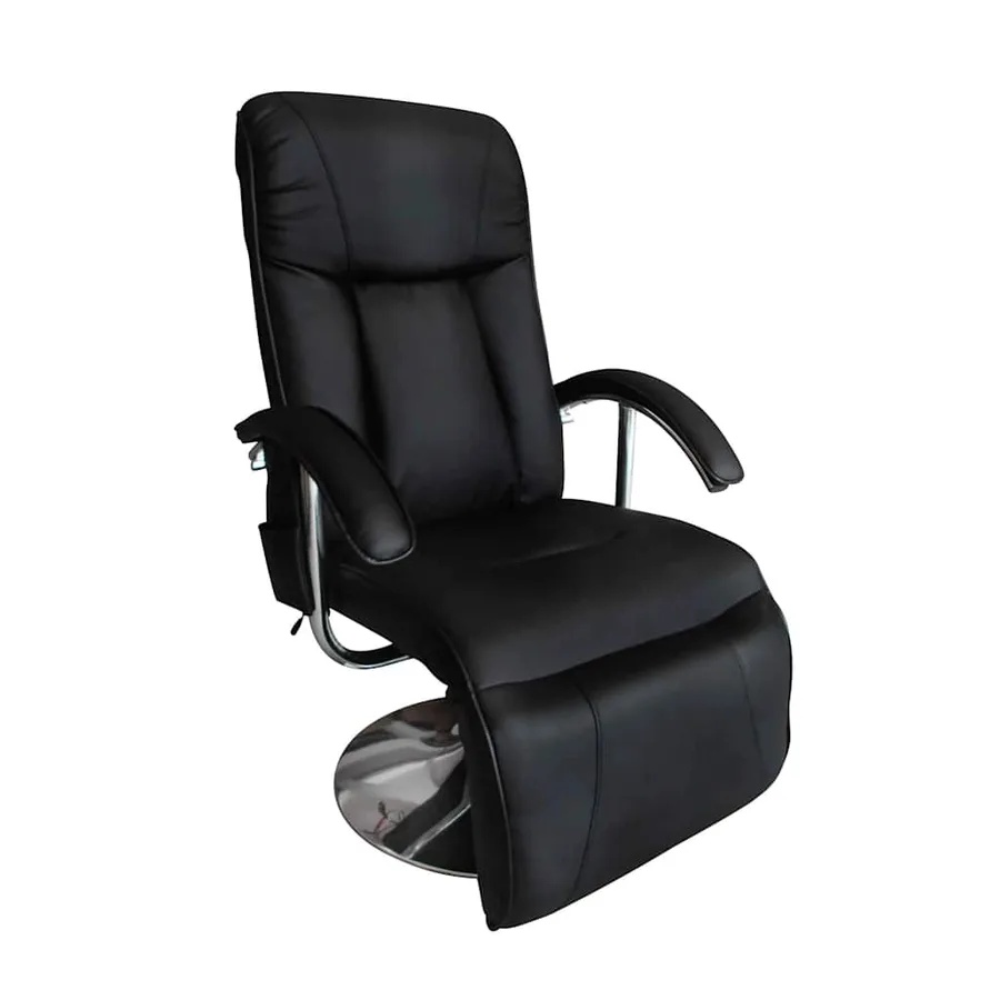 Fauteuil de massage Noir Similicuir - 3