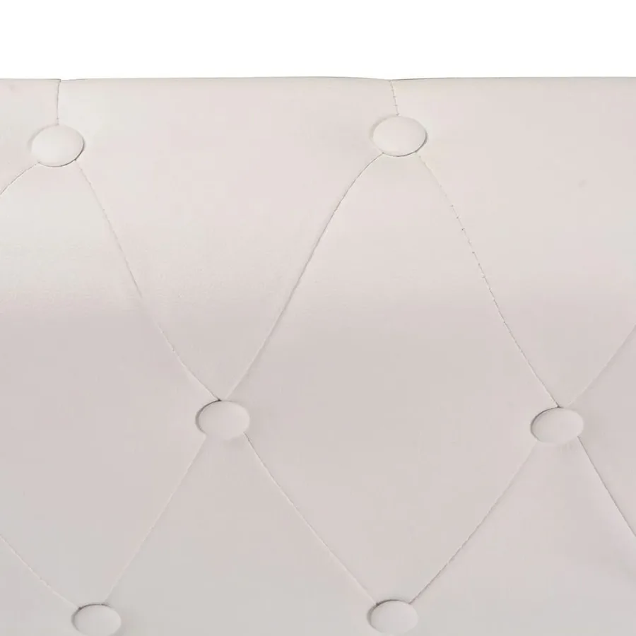 Canapé d'angle Chesterfield 5 plc Cuir artificiel Blanc - 6