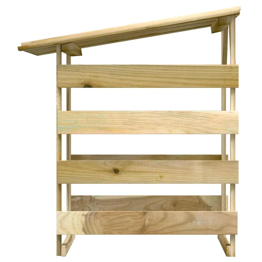 Pergolas avec toits 4 pcs 100x90x100 cm Bois de pin imprégné - 5