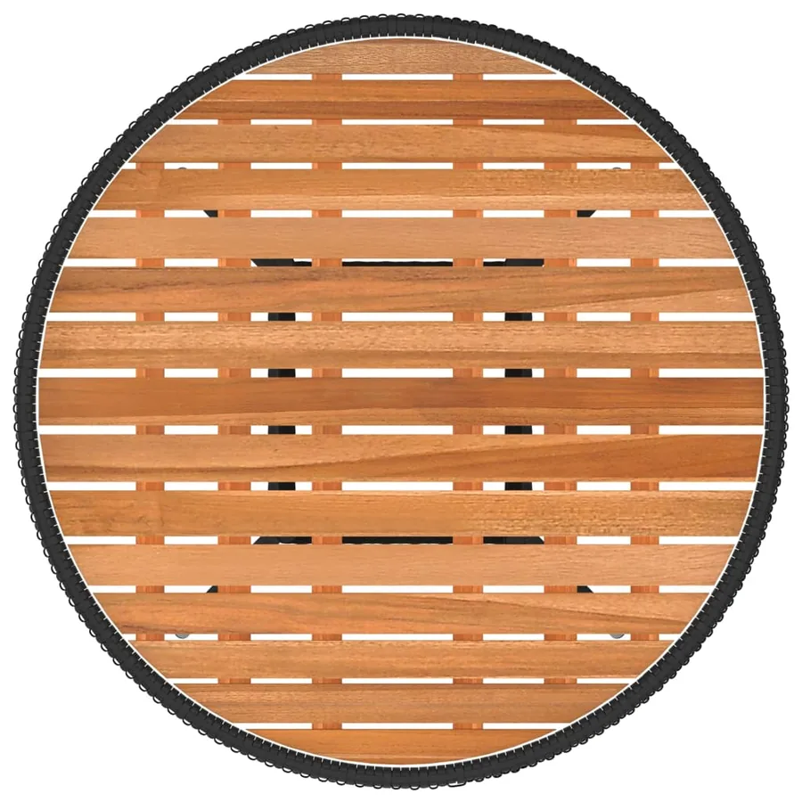 Salon de jardin 7 pcs avec coussins Résine tressée Noir - 10