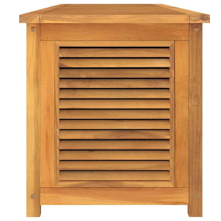 Boîte de rangement jardin et sac 200x50x55 cm bois massif teck - 6