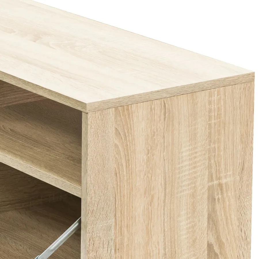 Meuble TV Bois d’ingénierie 95x35x36 cm Chêne - 4