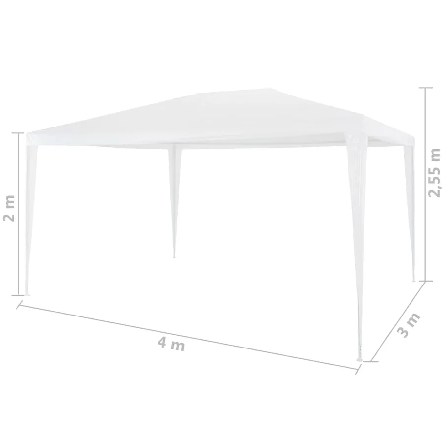 Tente de réception 3x4 m Blanc - 6